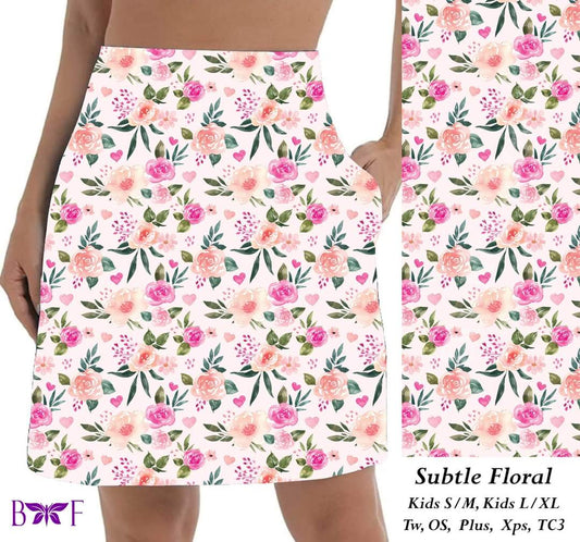 Subtle Floral skort