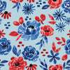 Load image into Gallery viewer, Blue &amp; Red Watercolor Floral Capris