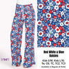 Load image into Gallery viewer, Red White and Blue Daisies Capris and Leggings