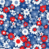 Load image into Gallery viewer, Red White and Blue Daisies Capris and Leggings