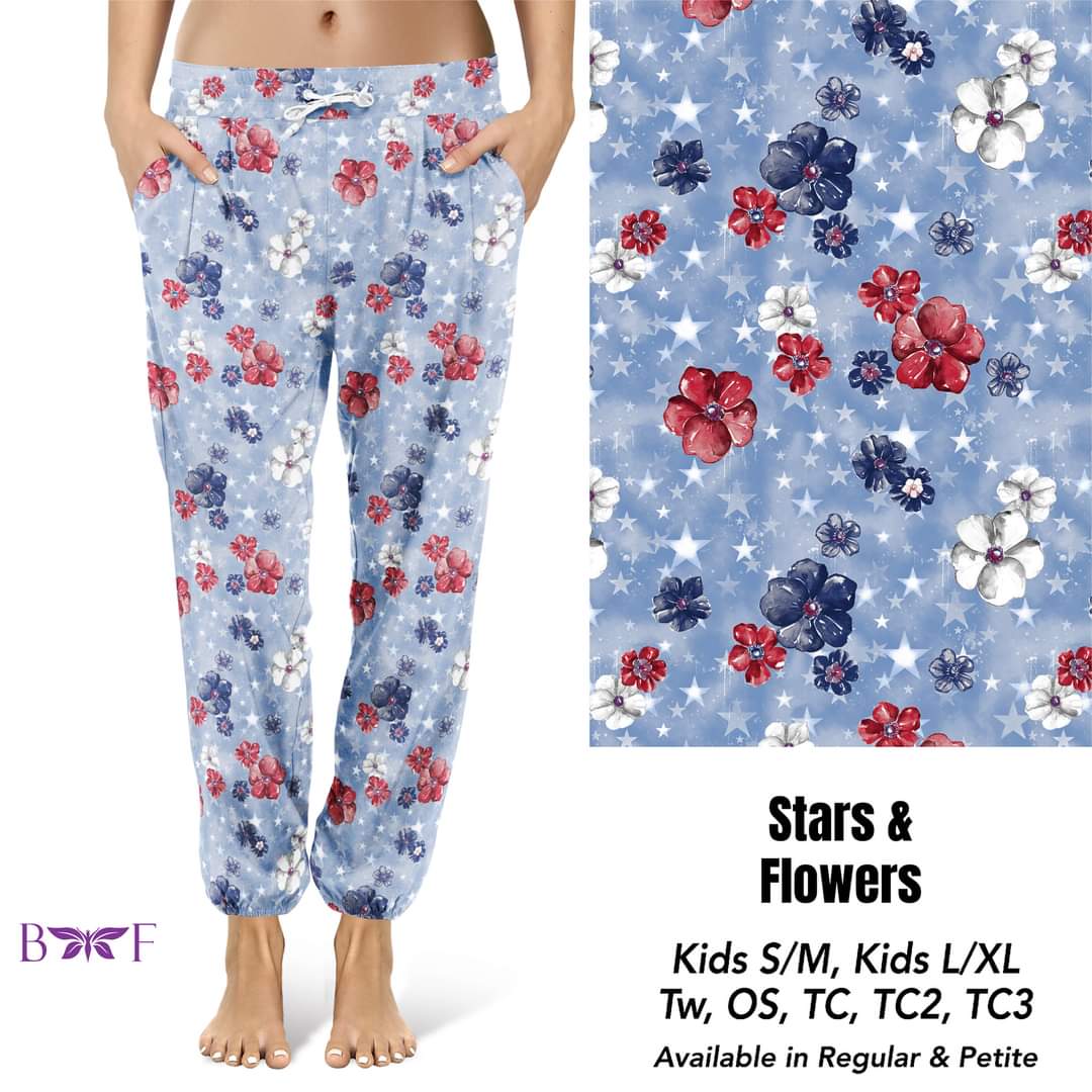Stars and Flowers Capris with pockets