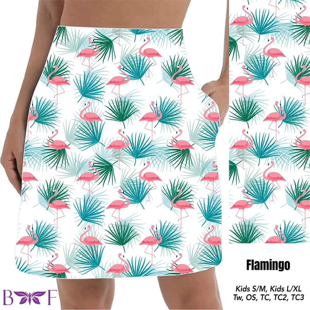 Flamingo white skort