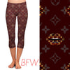 Load image into Gallery viewer, Brown Designer Leggings and Capris with pockets