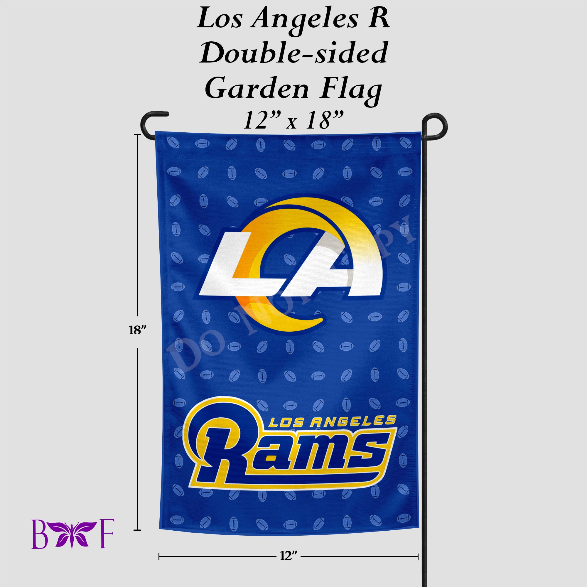 Los Angeles R Garden Flag