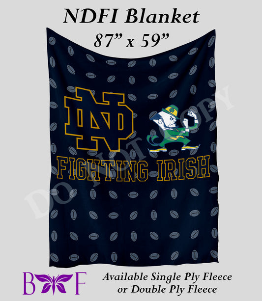 NDFI 59"x87" soft blanket also available with sherpa fleece