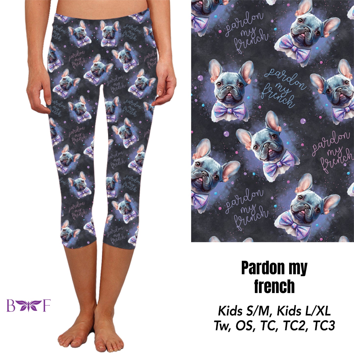Pardon My French Leggings, capris, unisex lounger and joggers