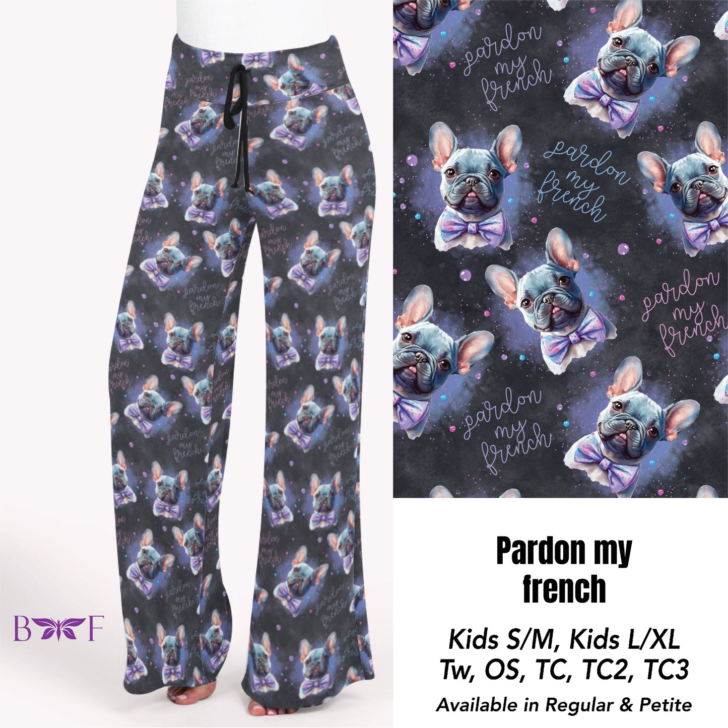 Pardon My French Leggings, capris, unisex lounger and joggers
