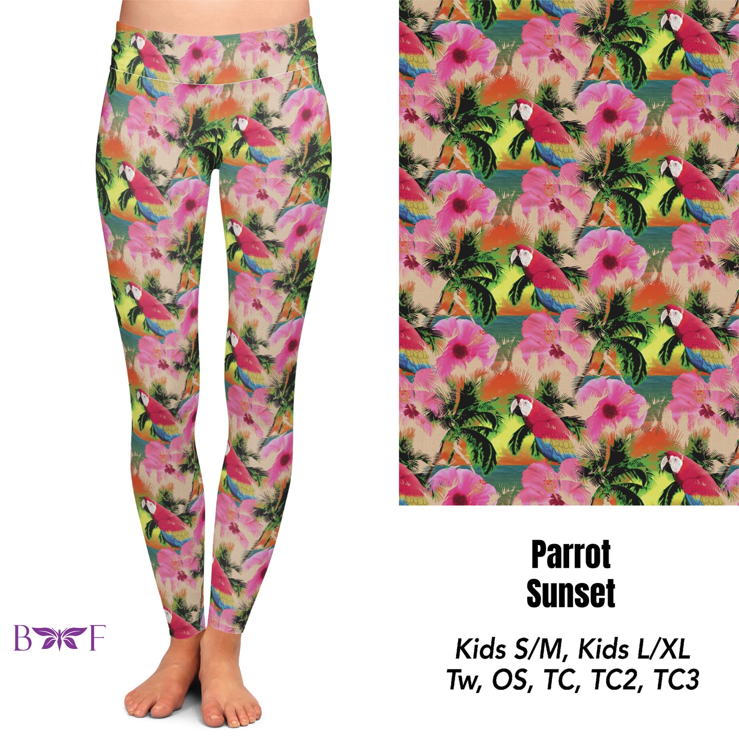 Parrot sunset capri with pockets