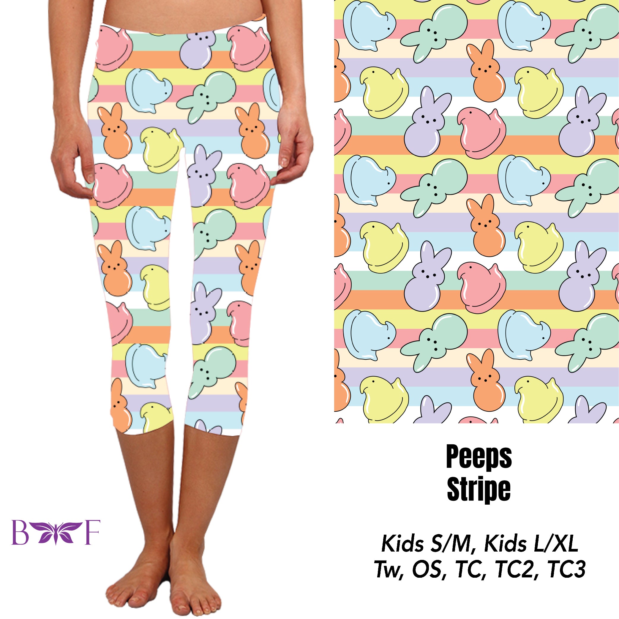 Peep Stripe leggings with pockets