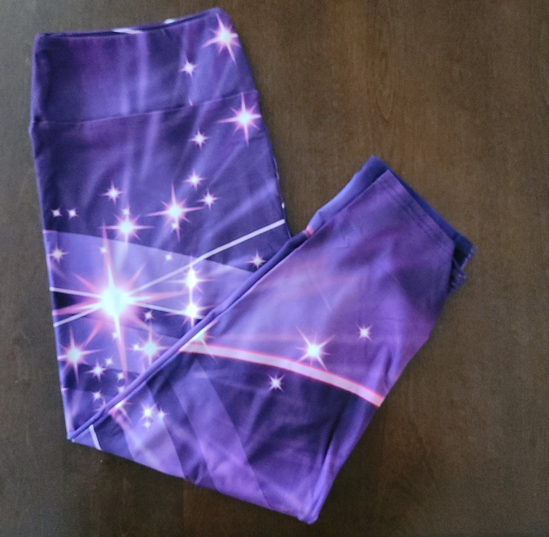 Purple night  Capris (no pockets)