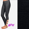 Load image into Gallery viewer, Dark Denim leggings and capris with criss cross