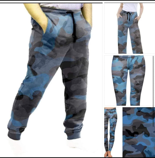 Blue Camo Leggings, Capris and Joggers