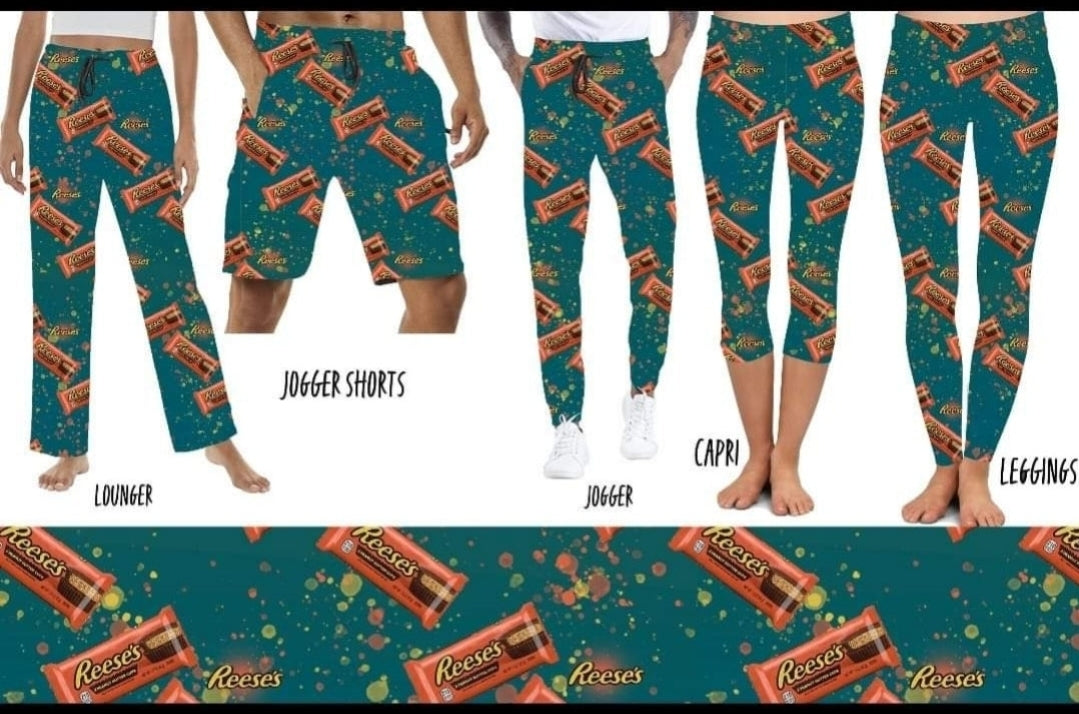Chocolate & Peanut Butter Lounge Pants and Jogger shorts