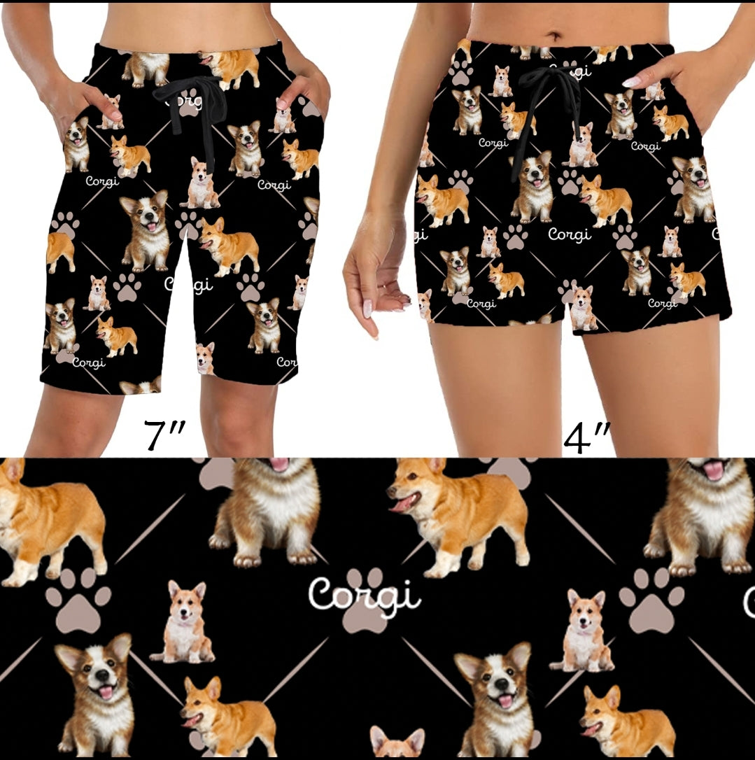 Corgi leggings with pockets adult and kids sizes