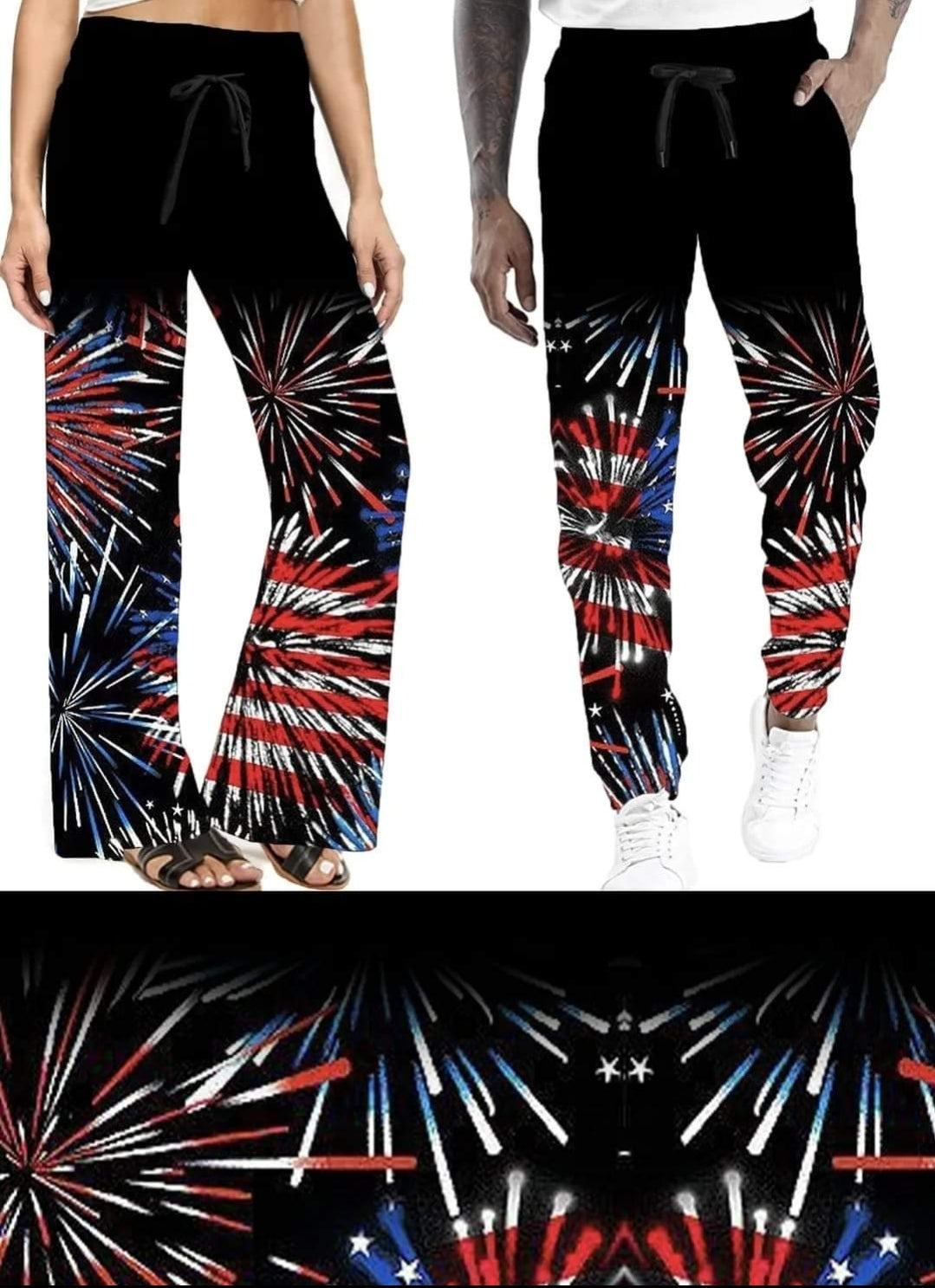 USA Fireworks Leggings, Capris, Lounge Pants, Joggers, and Shorts