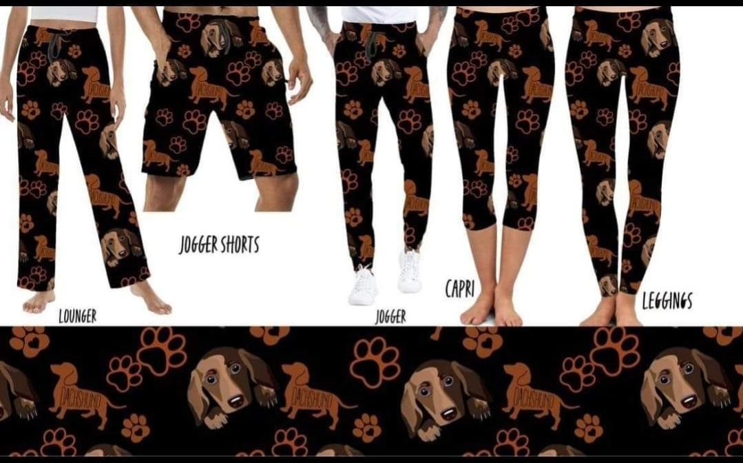 Weiner Dog Leggings, Capris, Lounge Pants, and Joggers