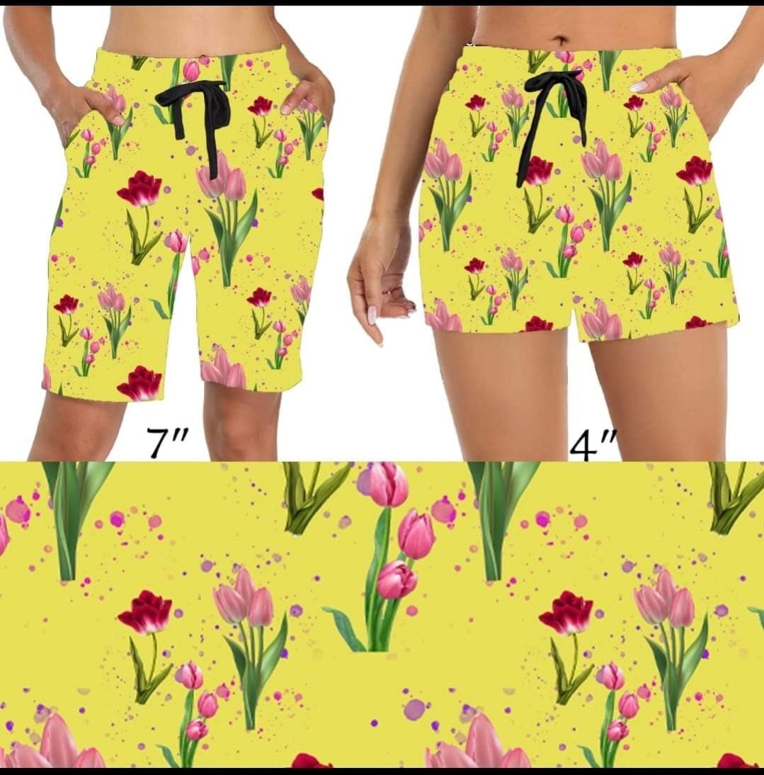 Tulips Leggings and capris with pockets