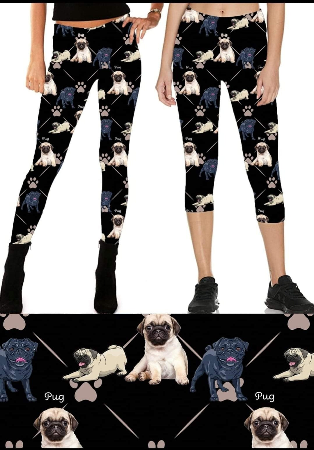 Pug Life leggings, capris and joggers