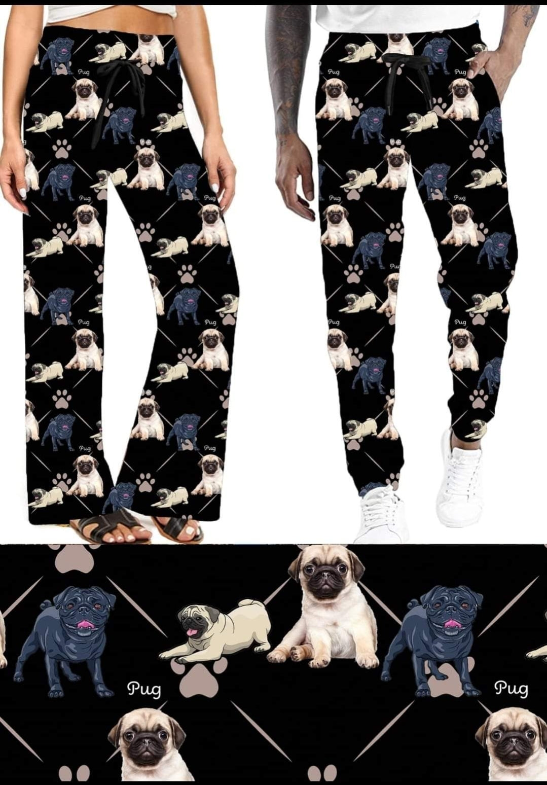 Pug Life leggings, capris and joggers