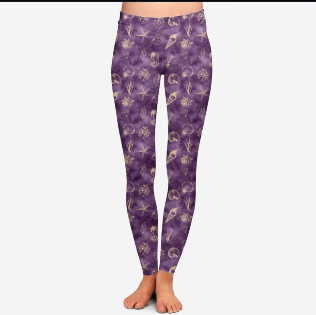 Purple beach Capris with pockets