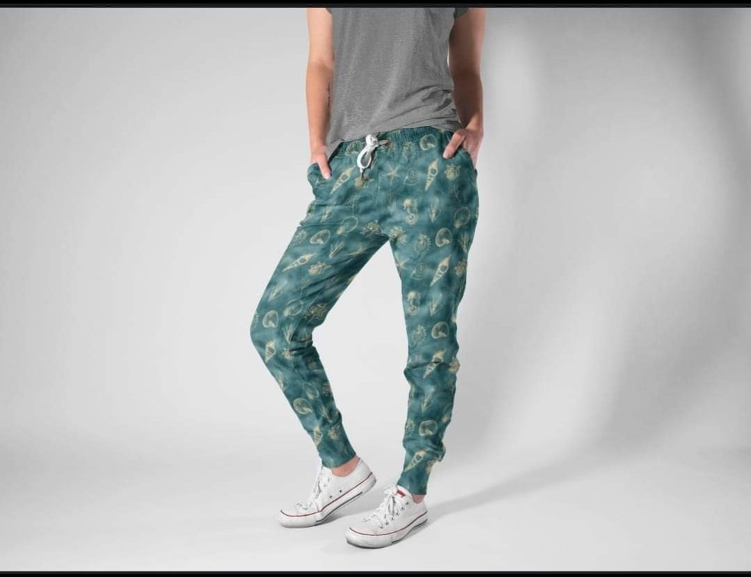 Teal beach leggings with pockets