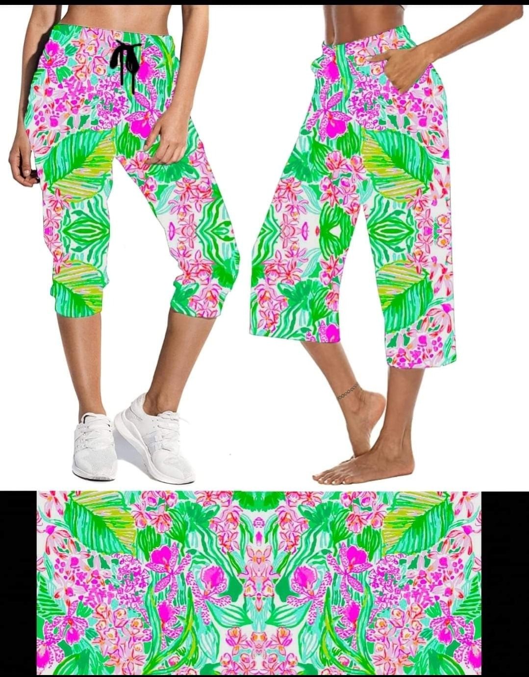 Floral Forest Capris with pockets