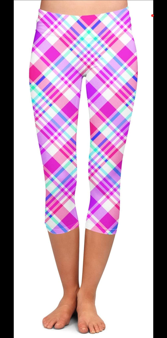 Summer Plaid #4 Capris