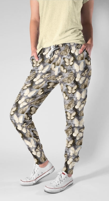 Golden Butterfly  Leggings, Capri Lounge Pants / Joggers and jogger shorts 4"-7"