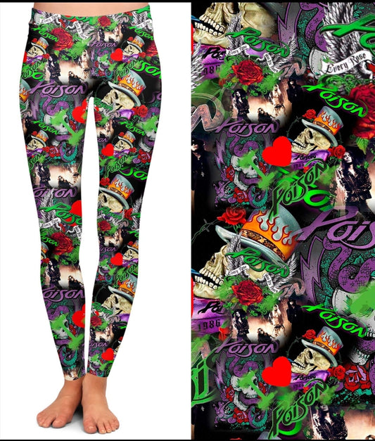 Poison leggings, capris and capri joggers