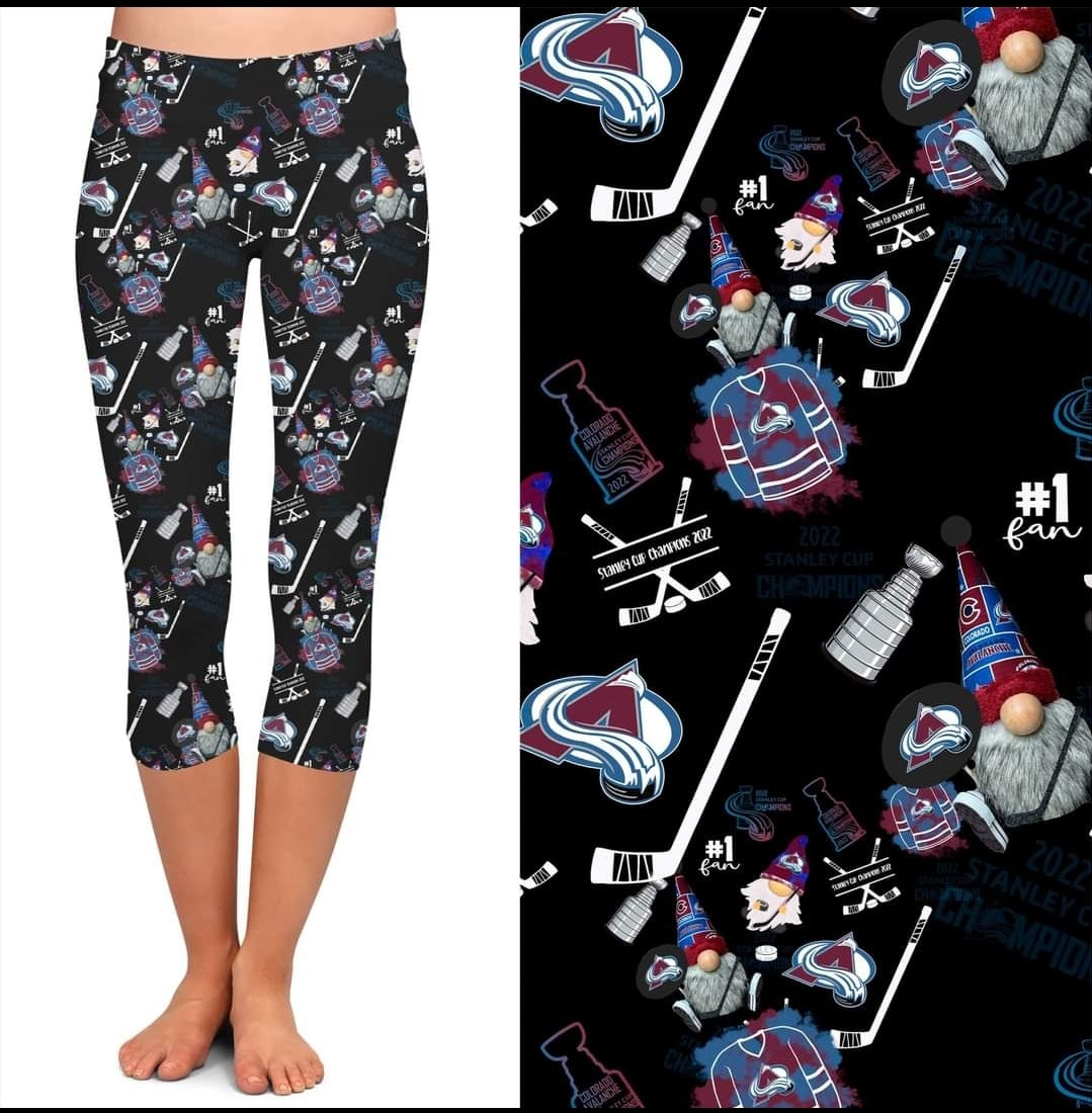 Hockey Champs Leggings, Capris, Joggers, and Loungers; kids & adults