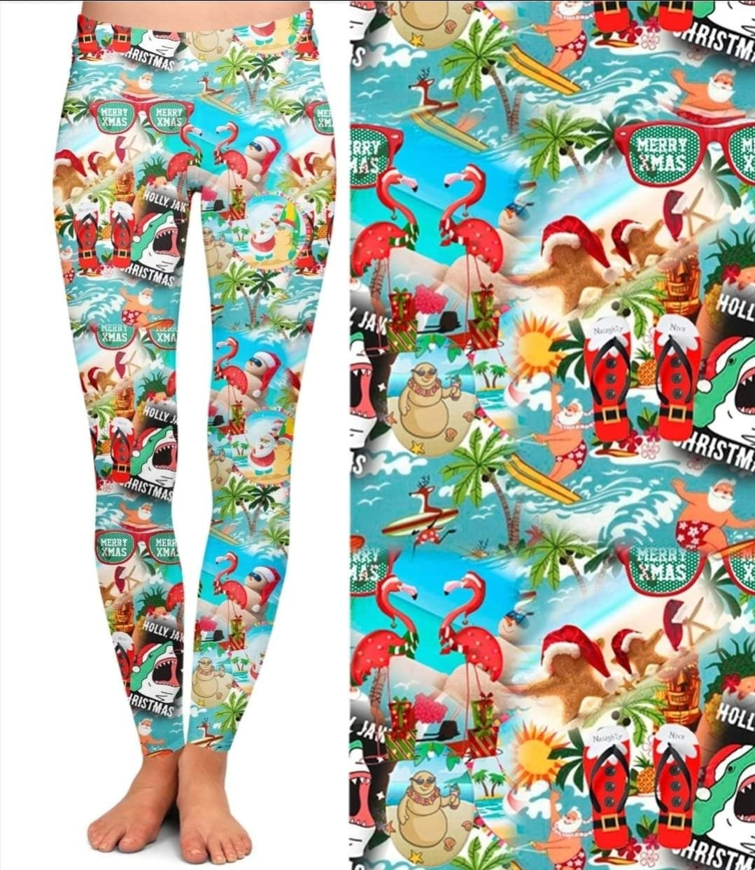 Summer Christmas leggings, Capris, loungers, joggers, and Skorts
