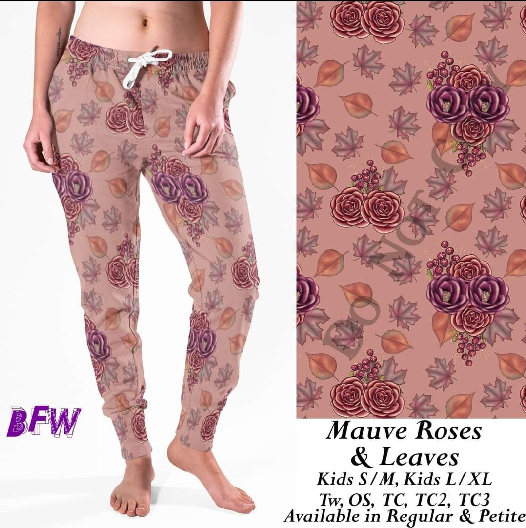 Mauve Roses leggings and Capris