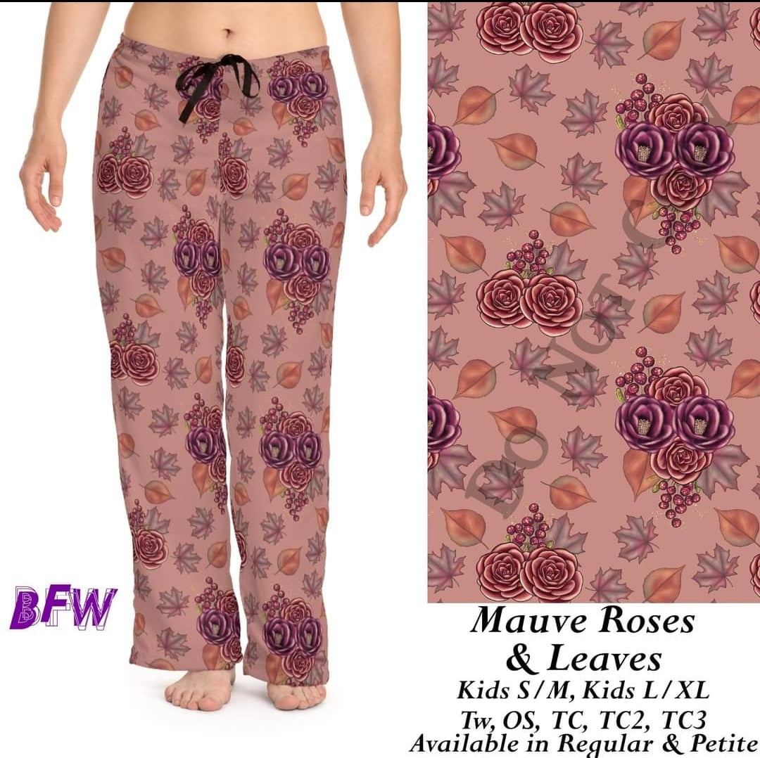 Mauve Roses leggings and Capris