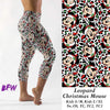 Load image into Gallery viewer, Leopard Christmas mouse leggings, capris, lounge pants and joggers