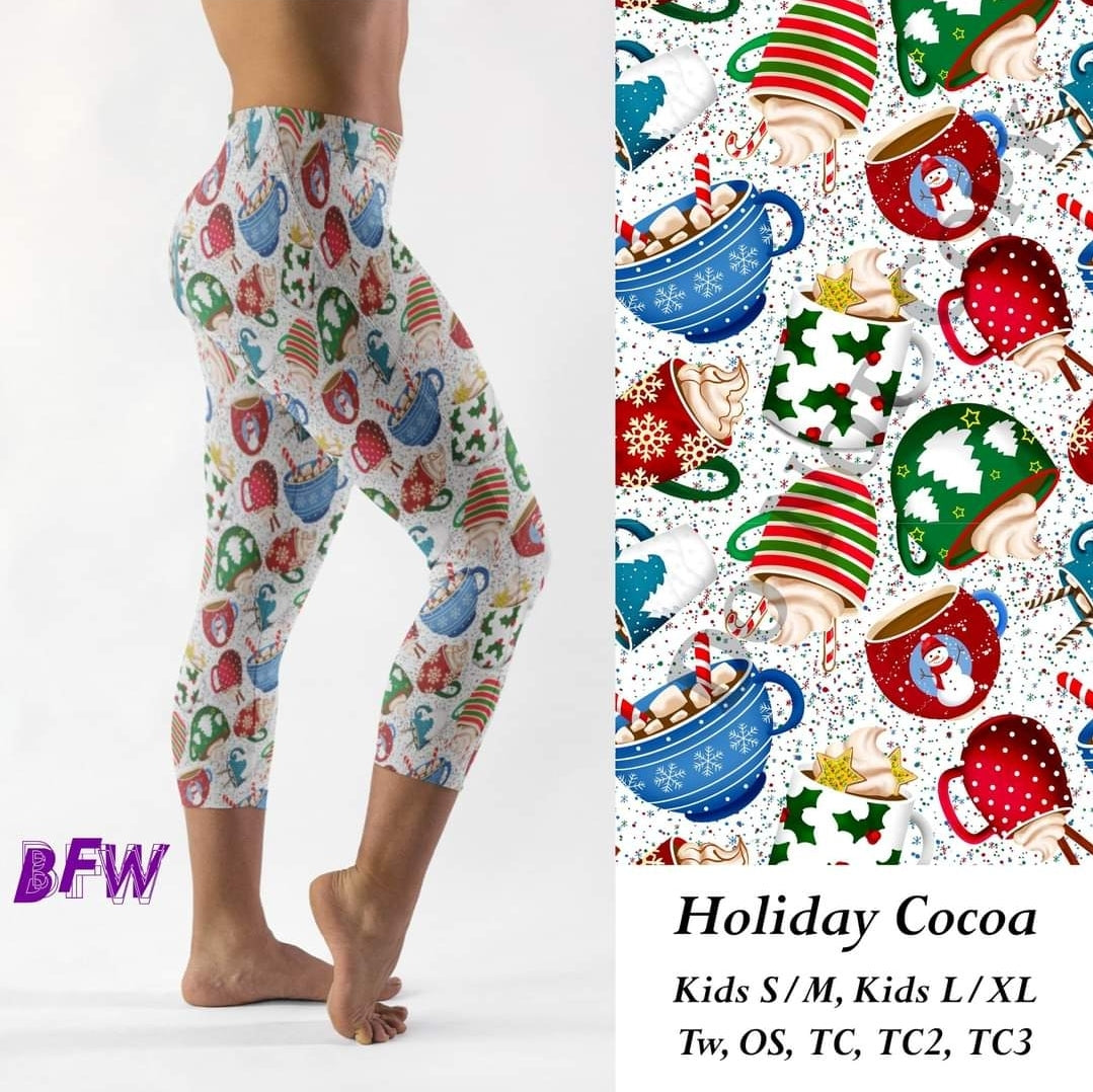 Holiday cocoa leggings and skorts