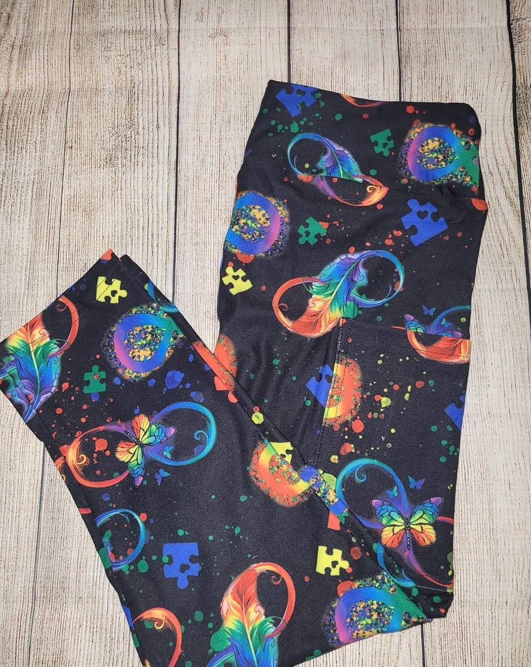 Autism of many colors Capris, Lounge Pants, Joggers and Shorts