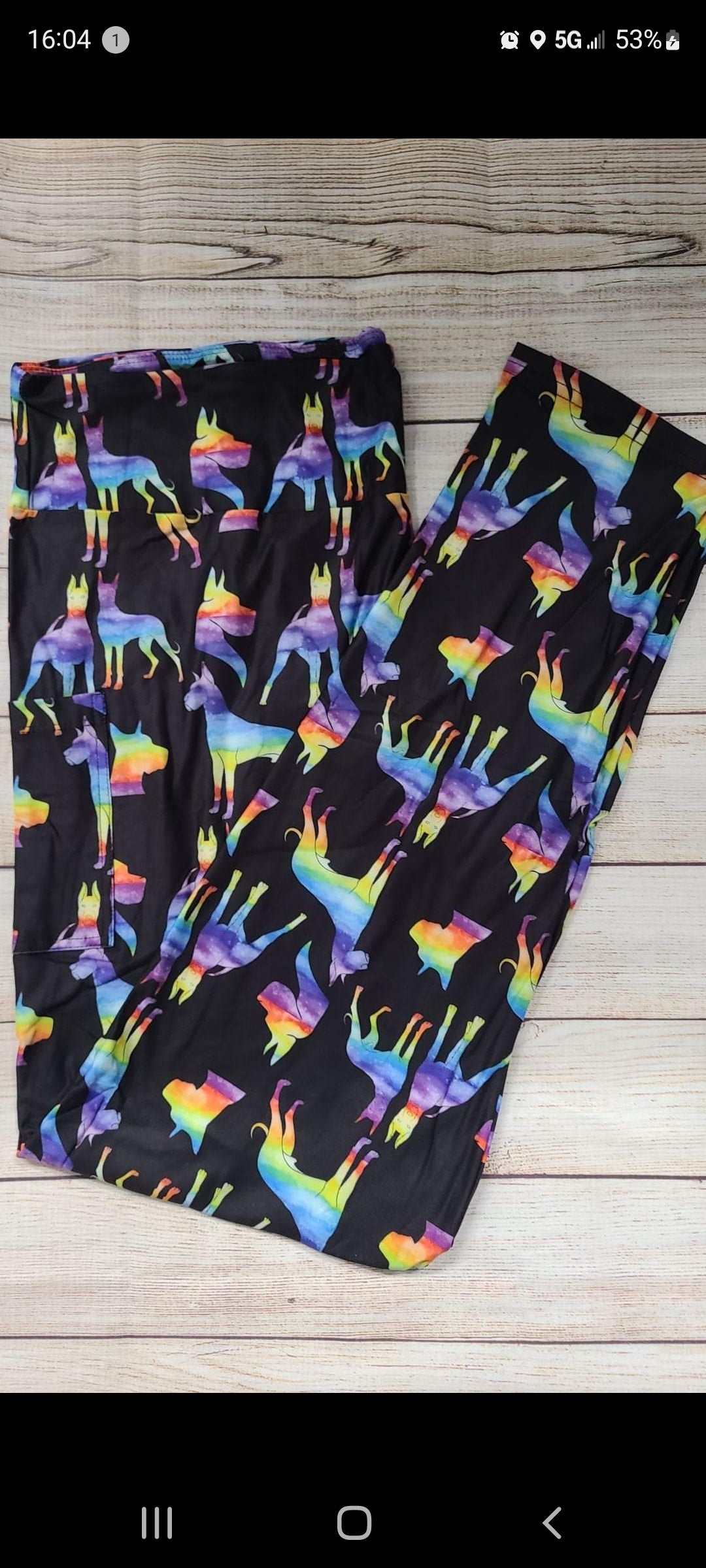 Rainbow Great Dane Leggings with Pockets