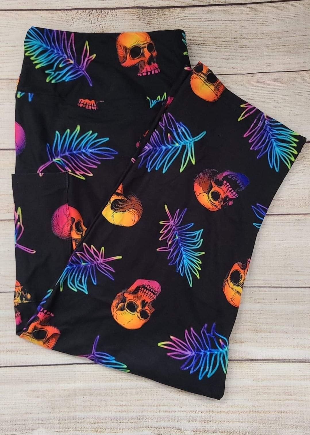 Crazy Skull leggings & capris with pockets