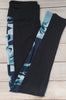 Load image into Gallery viewer, Teal Marble II leggings with pockets