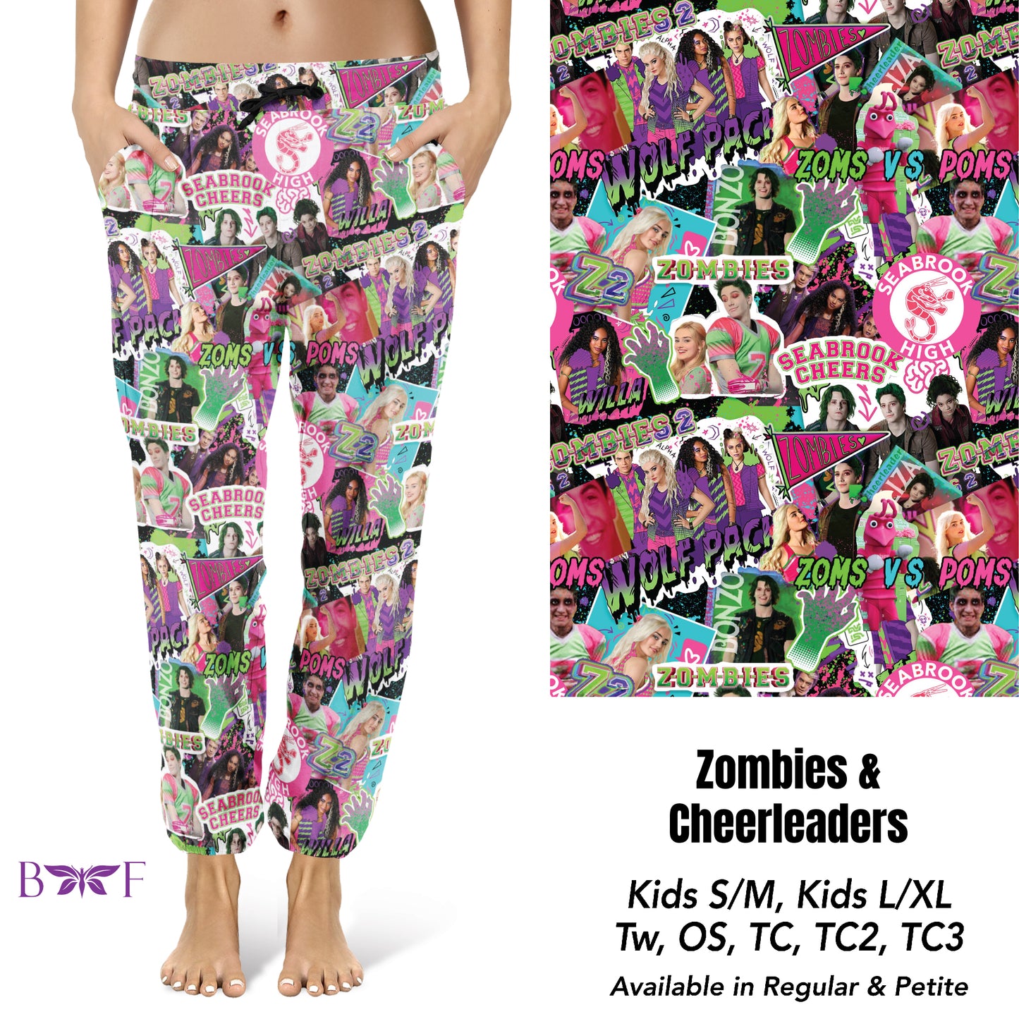 Zombies and Cheerleaders Leggings and Joggers with pockets