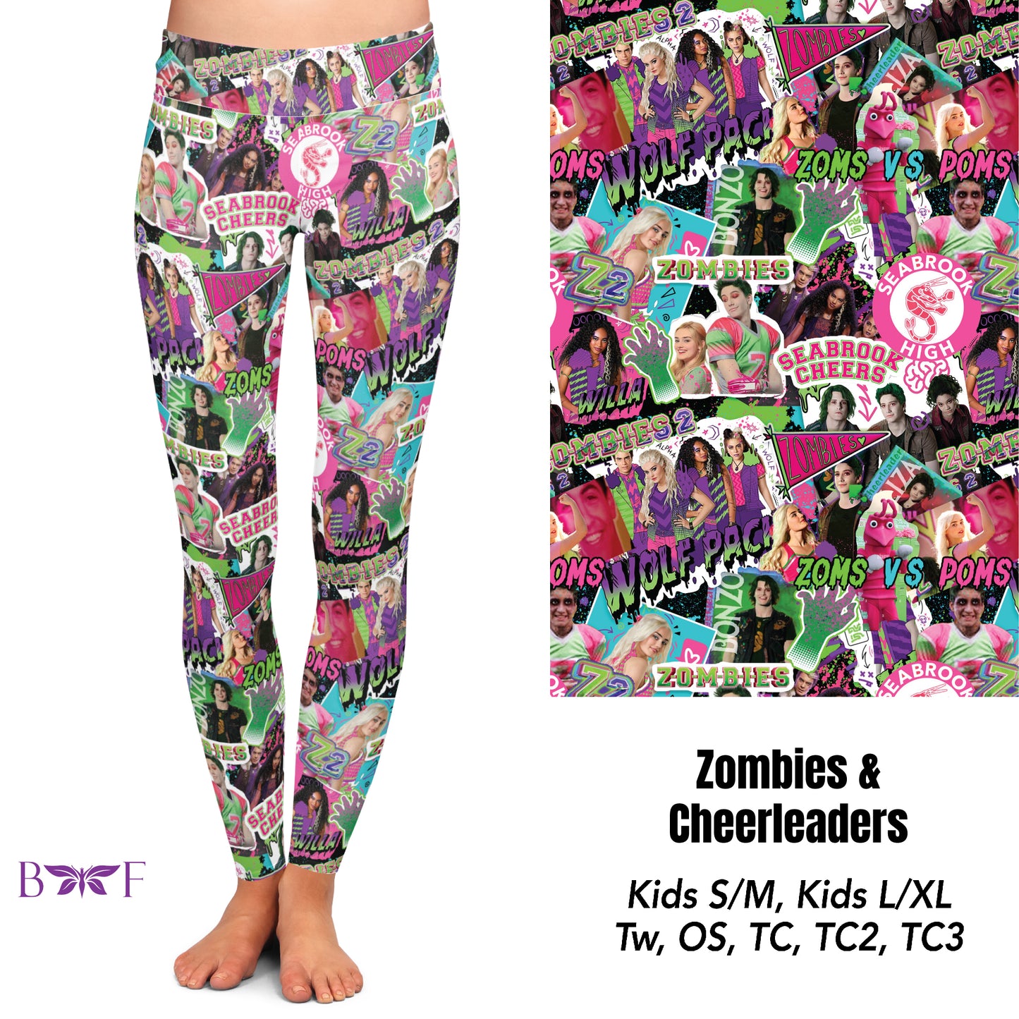 Zombies and Cheerleaders Leggings and Joggers with pockets