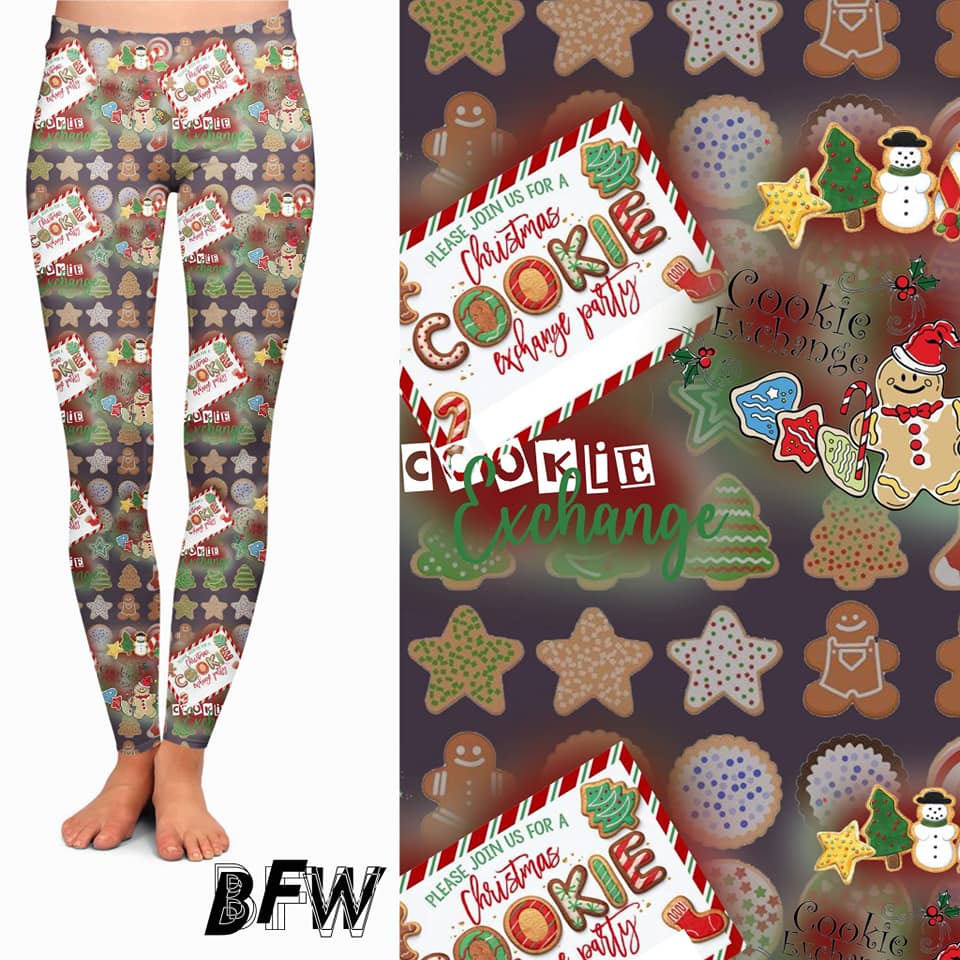 Christmas Cookie Swap Leggings, Lounge Pants and Joggers