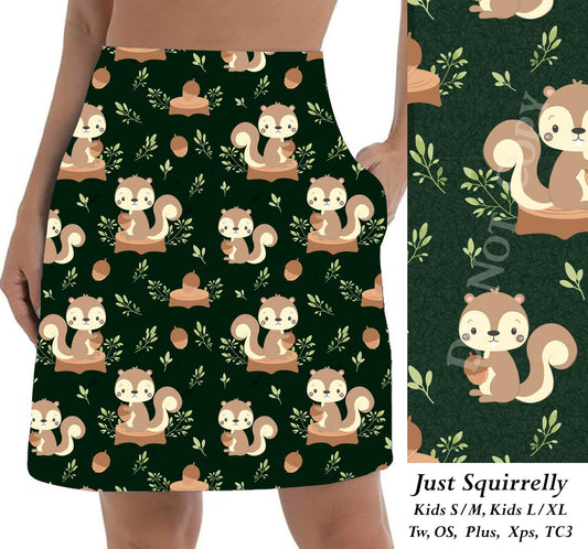 Just Squirrlley - Floral Skort