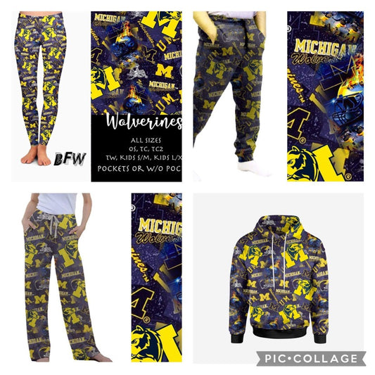 Wolverines Leggings, lounge pants, joggers and hoodies