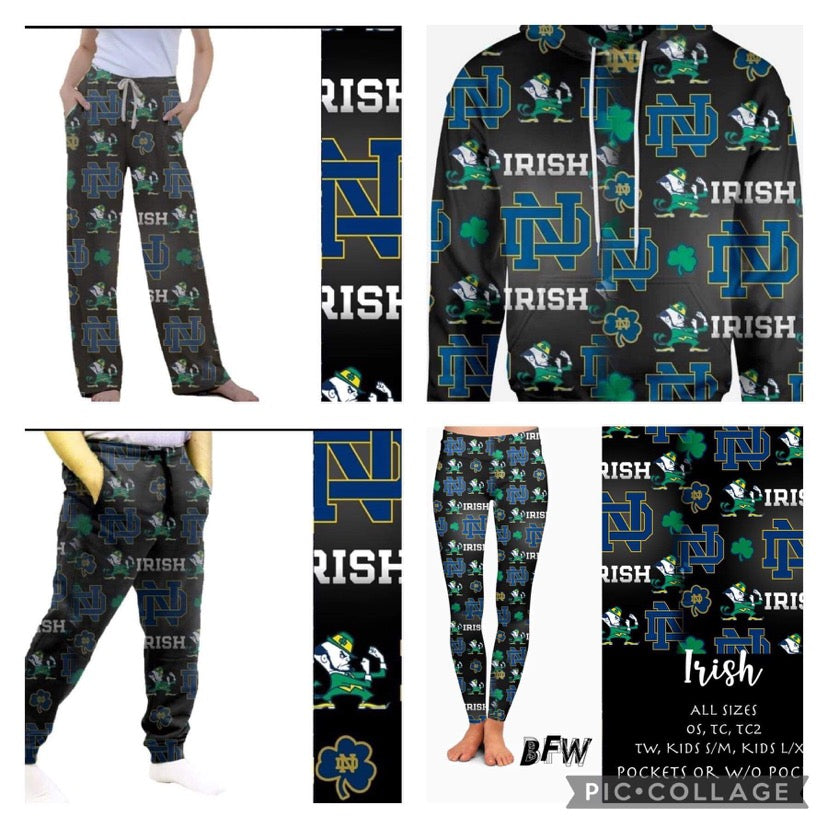 Irish Leggings, lounge pants, joggers and hoodies