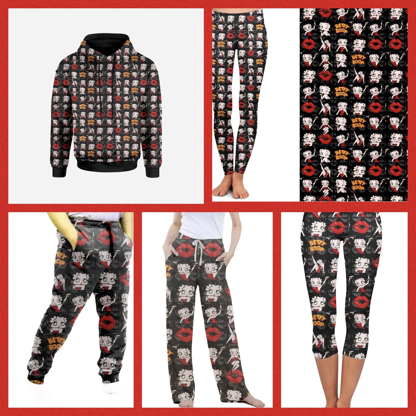 Boop 2 Hoodies, Leggings, Capris, Lounge Pants and Joggers