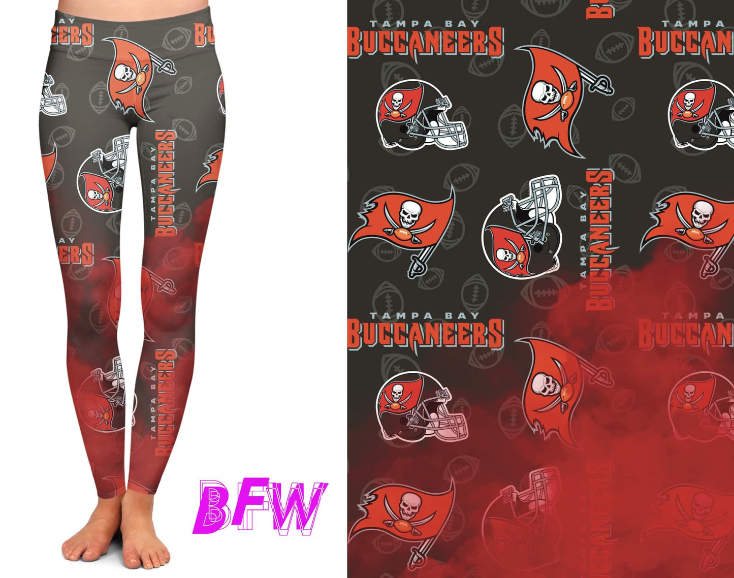 Tampa Bay Football smoke print Leggings