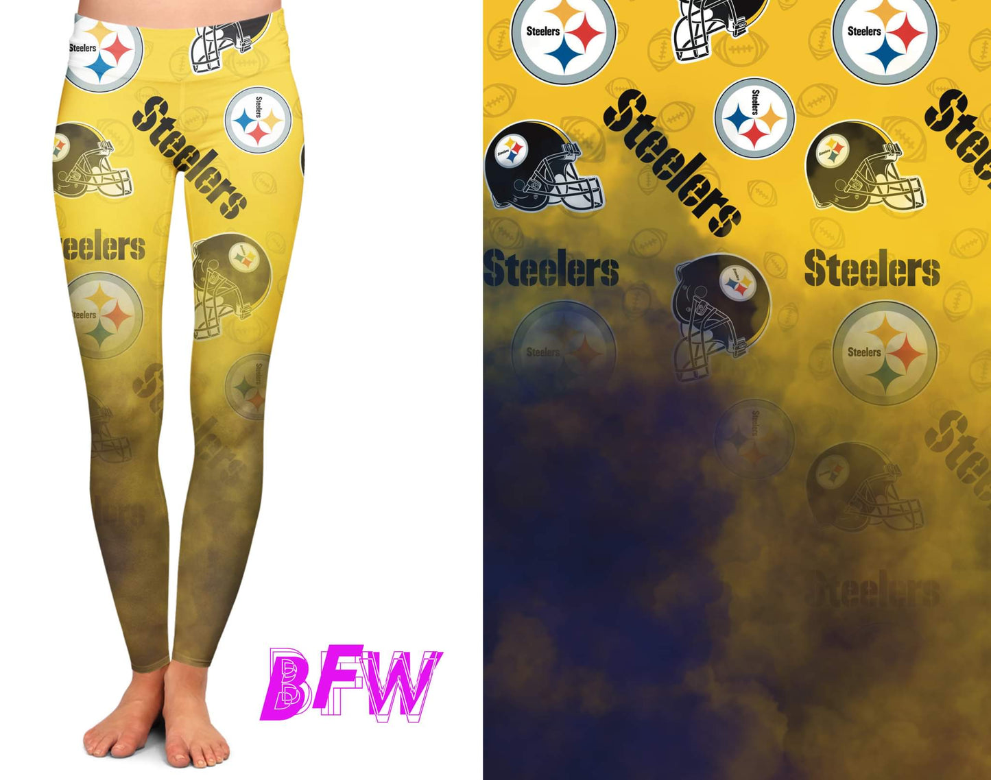 Pittsburgh Football Smoke Print Leggings and Unisex Joggers