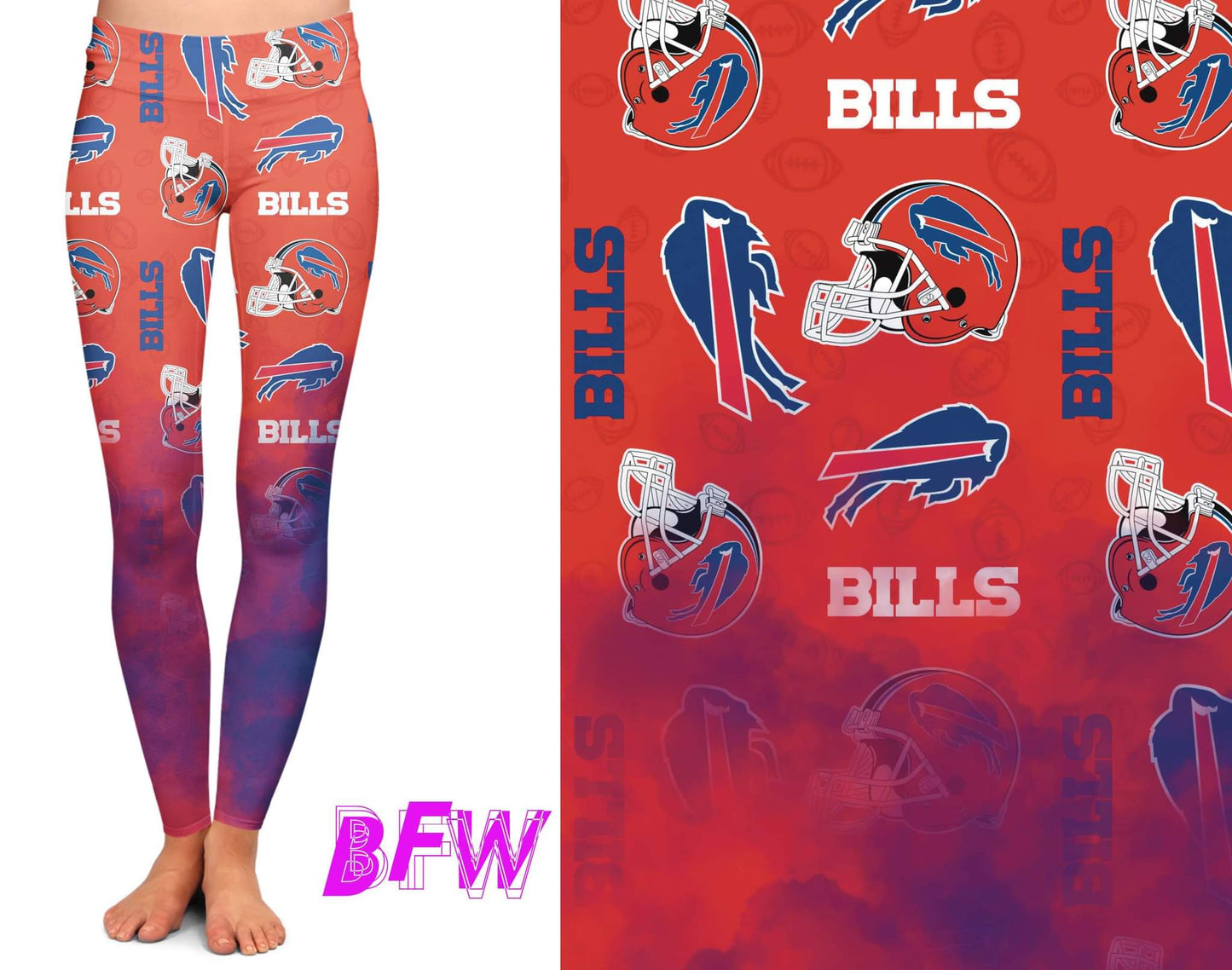 Buffalo Football smoke print leggings and unisex joggers