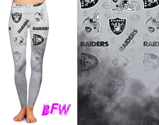 Las Vegas Football Smoke Print Leggings and Unisex Joggers